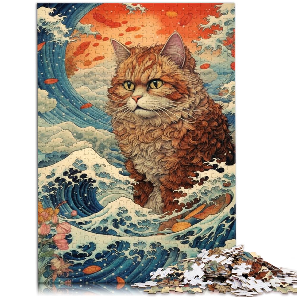 Puzzles für Kunstkatzen, 1000-teiliges Holzpuzzle für Erwachsene, jedes Teil ist einzigartig – anspruchsvolles, unterhaltsames Spiel für die ganze Familie, 1000 Teile (50 x 75 cm)