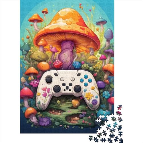 Pilz-Gamepad-Puzzles für Erwachsene, Puzzles mit 1000 Teilen für Erwachsene und Teenager, ganze Familie und die 29,53x19,69 Zoll