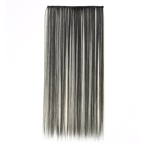 Clip-in-Haarverlängerungen Clip-in-Kunsthaarverlängerungen, 5 Clip-in-Haarverlängerungen, lange, glatte Frisur, Haarteil, Schwarz, Braun, Blond, 61 cm, Kunsthaar for Frauen Clip-in-Haarverlängerungen