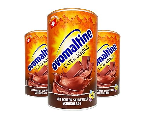 Ovomaltine Schweizer Kakao und Malzgetränk EXTRA SCHOKO 3er Pack (3 x 450g)