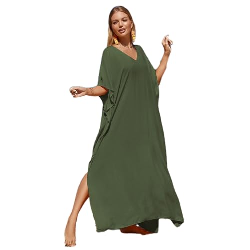 Meiliyizu Kaftan-Kleid für Damen, volle Länge, Badeanzug, Kaftan, Strandkleid