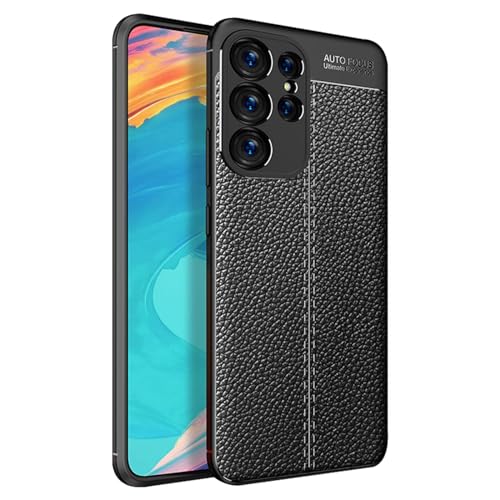 CKSEKD Ultradünne Hülle Für Samsung Galaxy S24/S24 Plus/S24 Ultra, Herren- Und Damen-Business-Stil, Lederhülle, Telefonlinse Vollständiger Schutz,S24 Plus,Black