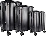 Jet Lag - VO1364 - Koffer London X3 40L 65L 100L Reisetasche, Schwarz