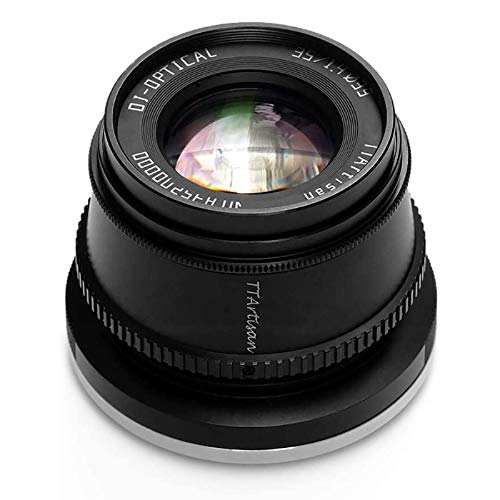 TTArtisan 35mm F1.4 Objektiv APS-C MF Kameraobjektiv kompatibel mit E-Mount Kameras A5000 A5100 A6100 A6300 A6400 A6500 A6600 NEX A7 A7I A7R A7RIV A7S A7SI A7SII A9 und mehr(E Mount Black)