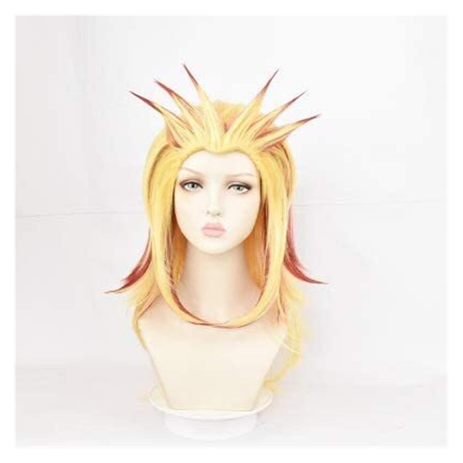 LINLINCD-Anime Coer Wig. Anime Demon Slayer Rengoku Kyoujurou for Perücke Cosplay Comic- Con Halloween Party- Karneval Erwachsene Jugendliche(gelb rote Anti- Alice Perücke)