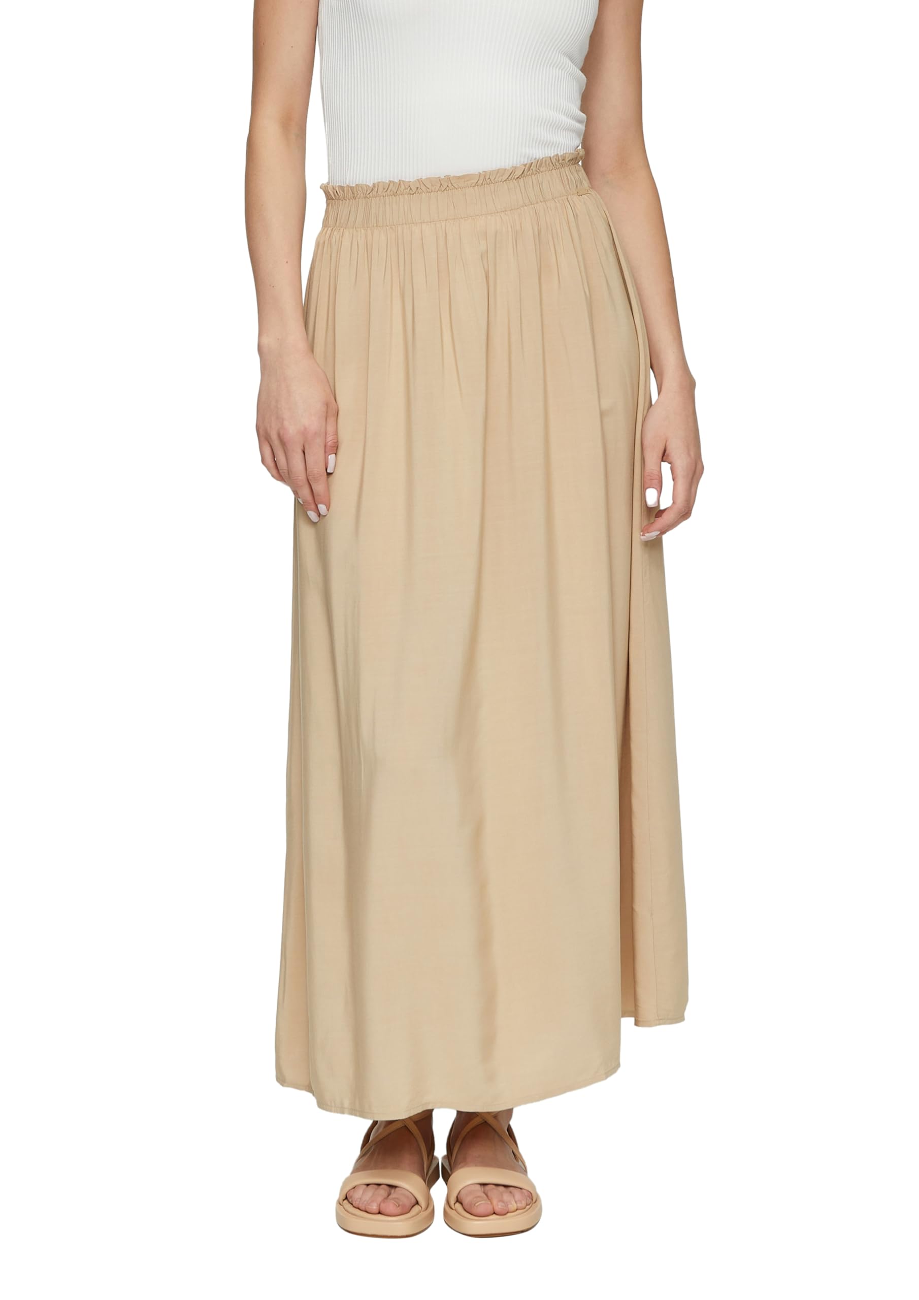 QS Damen 2147196 Röcke, beige 8312, 34