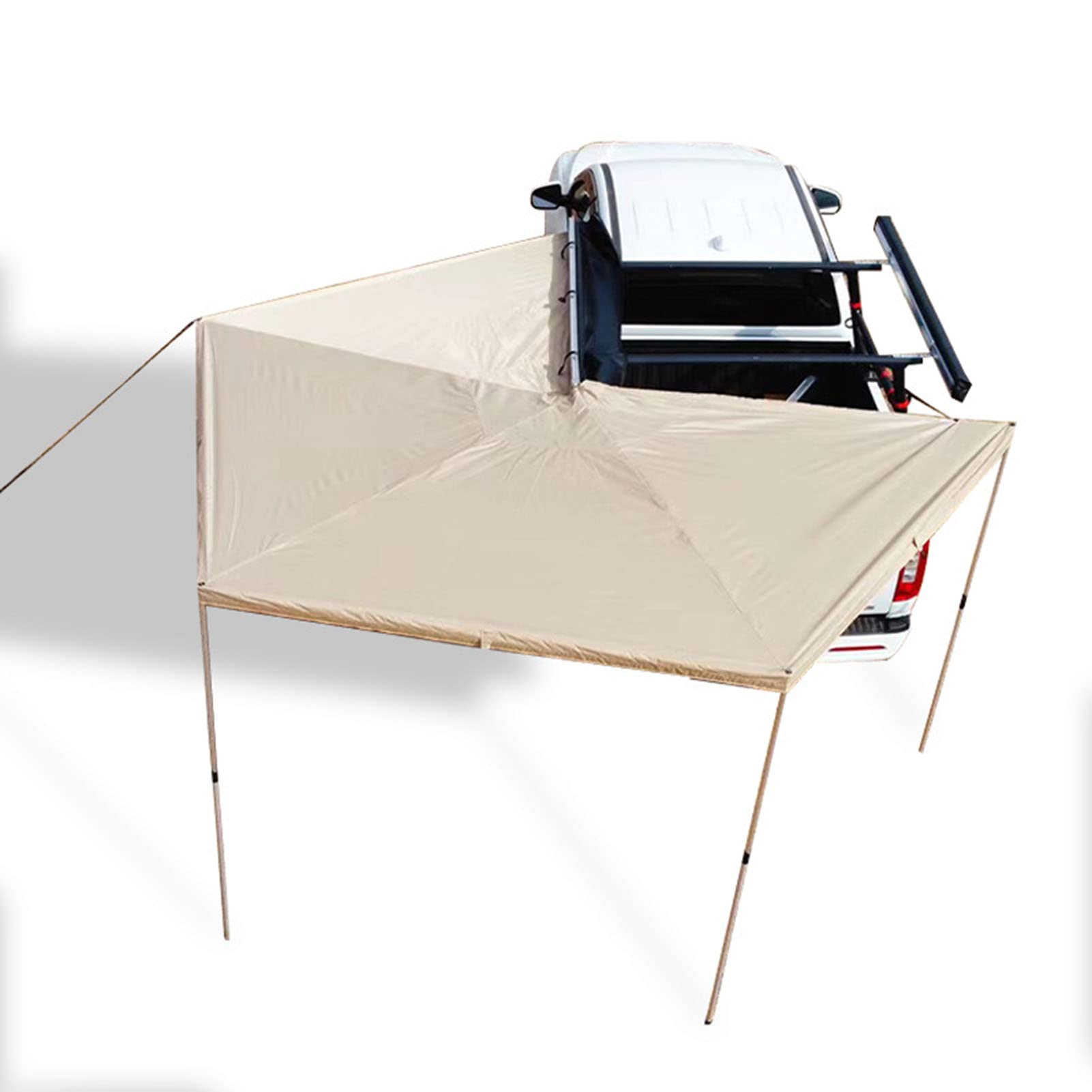 Outdoor Camping Auto Überdachung Schatten Zelt Auto Pavillon Zelt Große Auto Heck Zelt SUV Markise für Sonnenschutz Sonnendach Markise für Camper Vans, COAPAK, Open Left, Radius 200CM