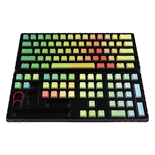 PBT Translucent Dye Sublimation Keycap Rainbow Mechanical Keyboard Keycaps 108 Keys For Key Caps Dye Sublimation Keycap Keycaps