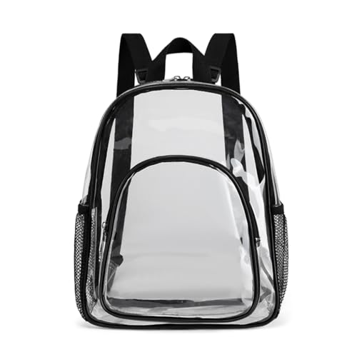 Vielseitiger transparenter PVC-Tagesrucksack, großes Fassungsvermögen, verstellbare Riemen, geeignet für verschiedene Anlässe und Outfits, siehe abbildung