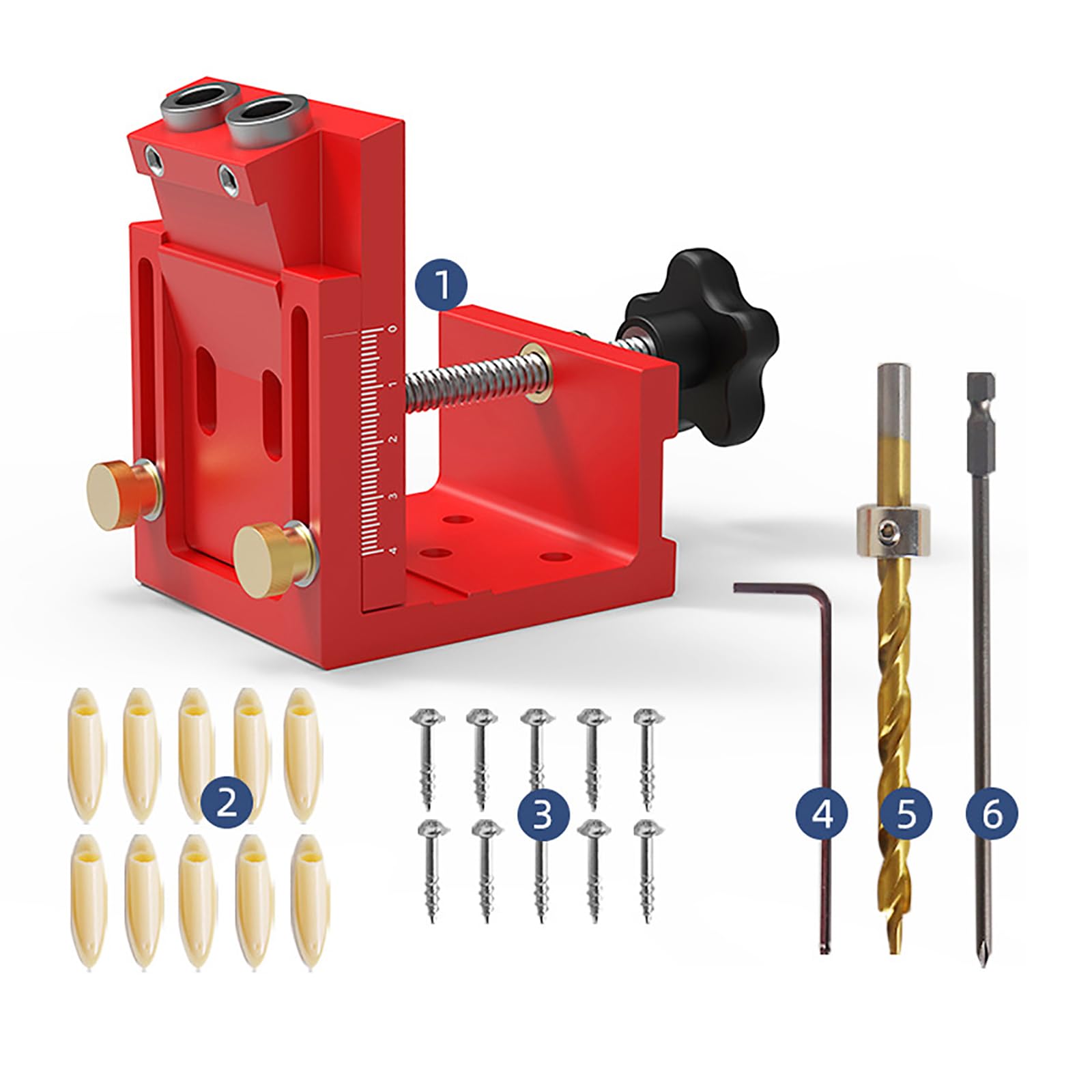 Dübelbohrer Holzbearbeitungszubehör Einstellbare Home Drilling Guide Puncher Locator Puncher Tischlerwerkzeuge