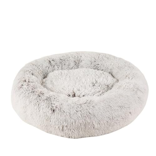 UVDS Katzenbett Haus Donut Rundes Sofa Zubehör Winter Haustierzubehör Warme Produkte Kissen Korb Kätzchen Matte for Katzenhundebetten (Color : Gradient Coffee, Size : 100cm)