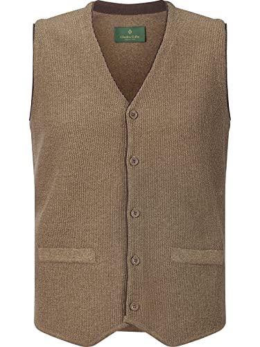 Charles Colby Herren Strickweste Kevan (Pullunder, Feinstrick-Weste) beige M - 48/50