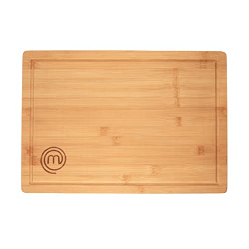 MasterChef Bambus-Schneidebrett für Fleisch, Metzgerblock, Arbeitsplatte, großes Schneidebrett aus Holz, 45,7 x 30,5 cm, natürliche, organische und lebensmittelechte Oberfläche, wendbares