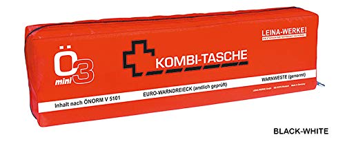 LEINAWERKE 32054 Mini-Kombitasche XS ÖNORM Ö3 XS schwarz - weiß, mit Klett, 5 Stk.