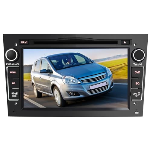 AWESAFE Autoradio für Opel Corsa Astra Zafira Vectra Meriva Tigra Twintop mit CD-Laufwerk 7 Zoll Touchscreen 2Din Radio - Schwarz