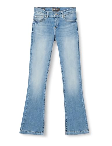 LTB Jeans Damen Jeanshose Fallon - Jeans Damen mit Reißverschluss und einfachen 5 Taschen, Flacher Vorderseite und mittlerer Taille aus Baumwollmischung - Mittel Blau Größe 26/32