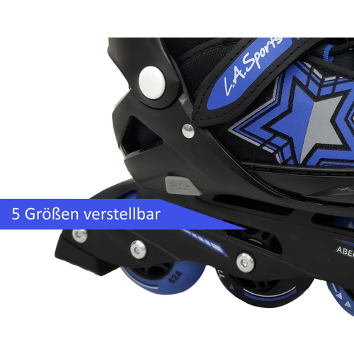 L.A. Sports Inline Skates, Polypropylen/Polyurethan, schwarz/blau 3