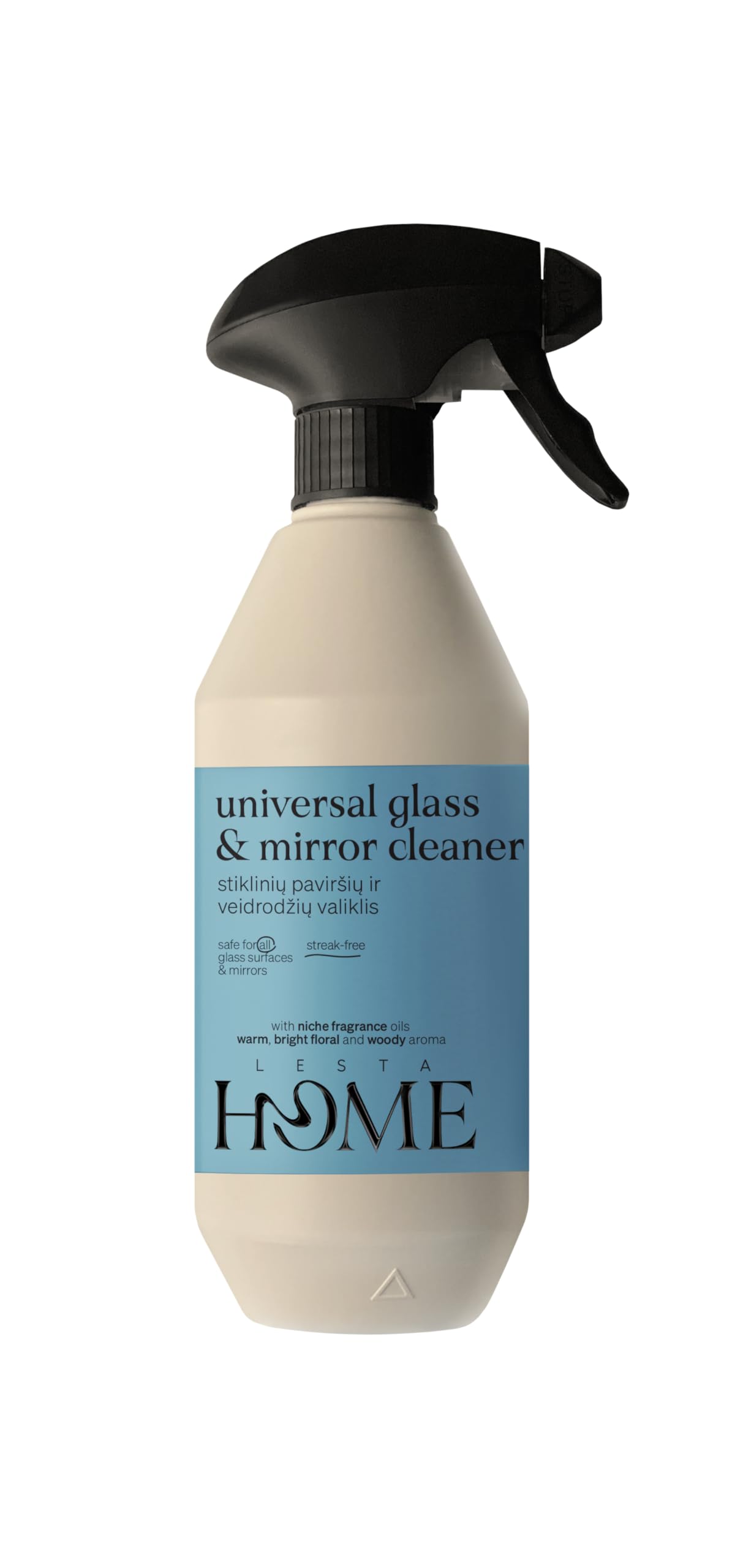 Lesta Home Universal Glas und Spiegelreiniger | Ideal zum Entfernen von Fett, Fingerabdrücken, Flecken, Staub, Markierungen | Fensterreiniger für Zuhause oder Auto | Sprühgerät, 500ml