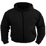 Pullover/Hoody voor motorrijders - 100% Kevlar - Beschermers Zwart - XL