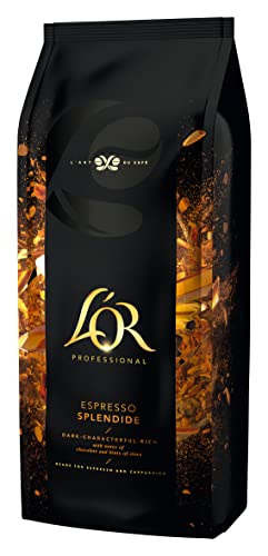 L'OR Splendide Espresso Kaffeebohnen 1kg, Ganze Bohnen, dunkel & charaktervoll, Kaffeevollautomat oder Siebträgermaschine geeignet