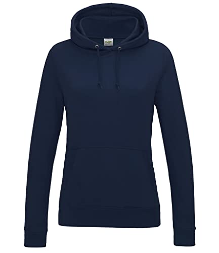 AWDis Damen Girlie College Hoodie Kapuzenpullover, Blau (New French Navy), 38