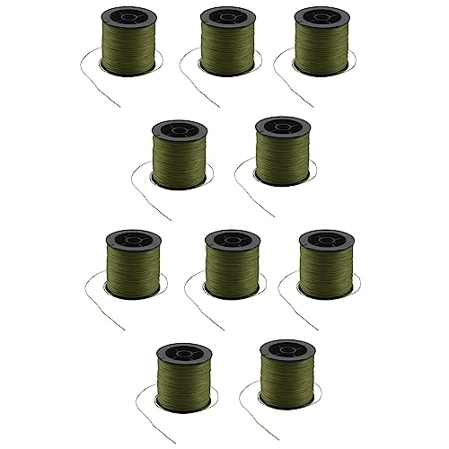 SICOSALT 10Stück 500M 30LB 0,26 mm Angelschnur PE Geflochtene 4 Strang Gruen