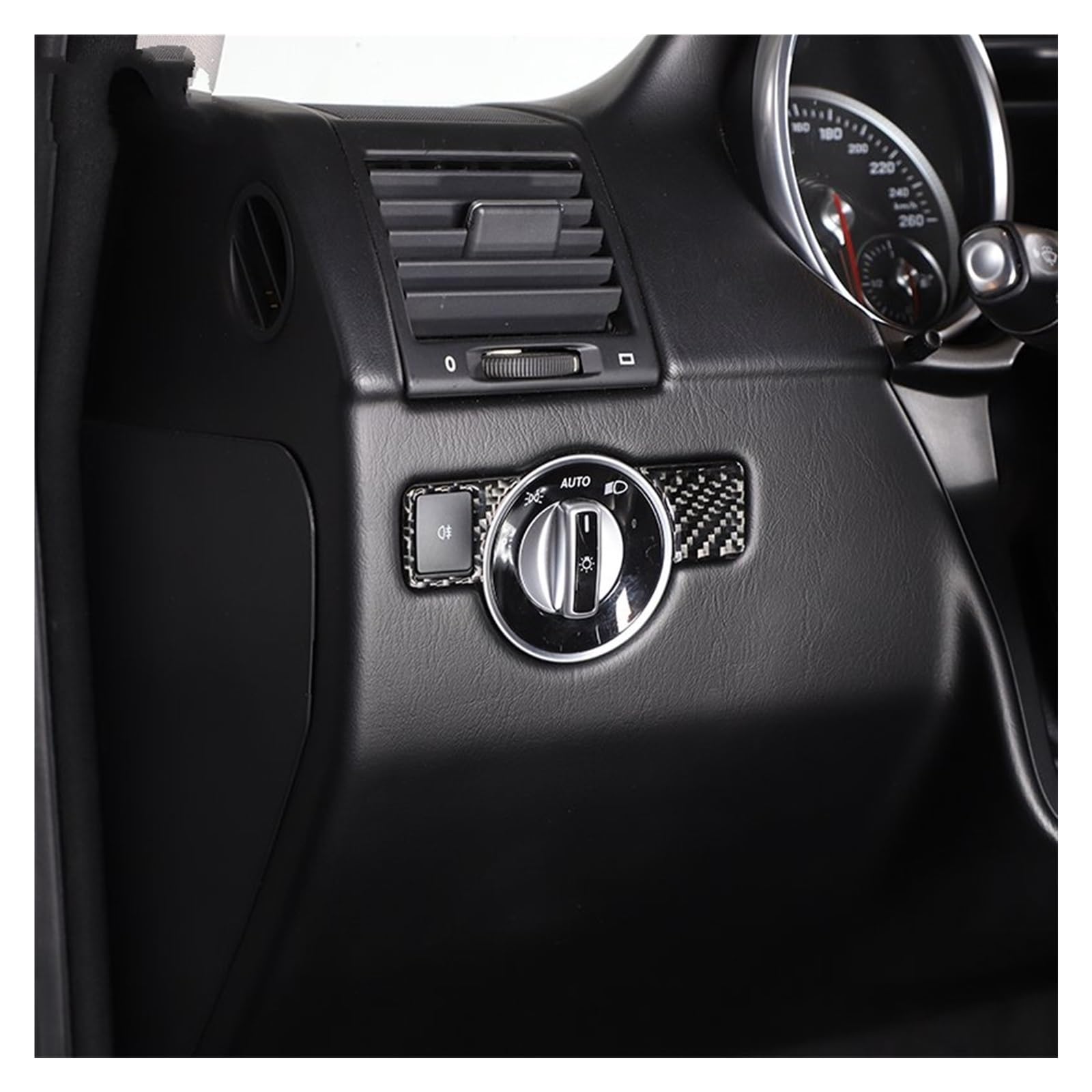 Interieurleisten Für Benz Für G Klasse Für W463 2013-2018 Weiche Carbon Fiber Interior Center Konsole Air Vent Abdeckung Trim Zubehör Innenausstattung(W)