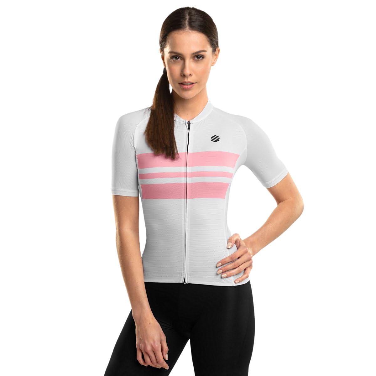 SIROKO - Sommer-Radtrikot für Damen M3 Queen Series - XL - Weiß/Bubblegum Pink