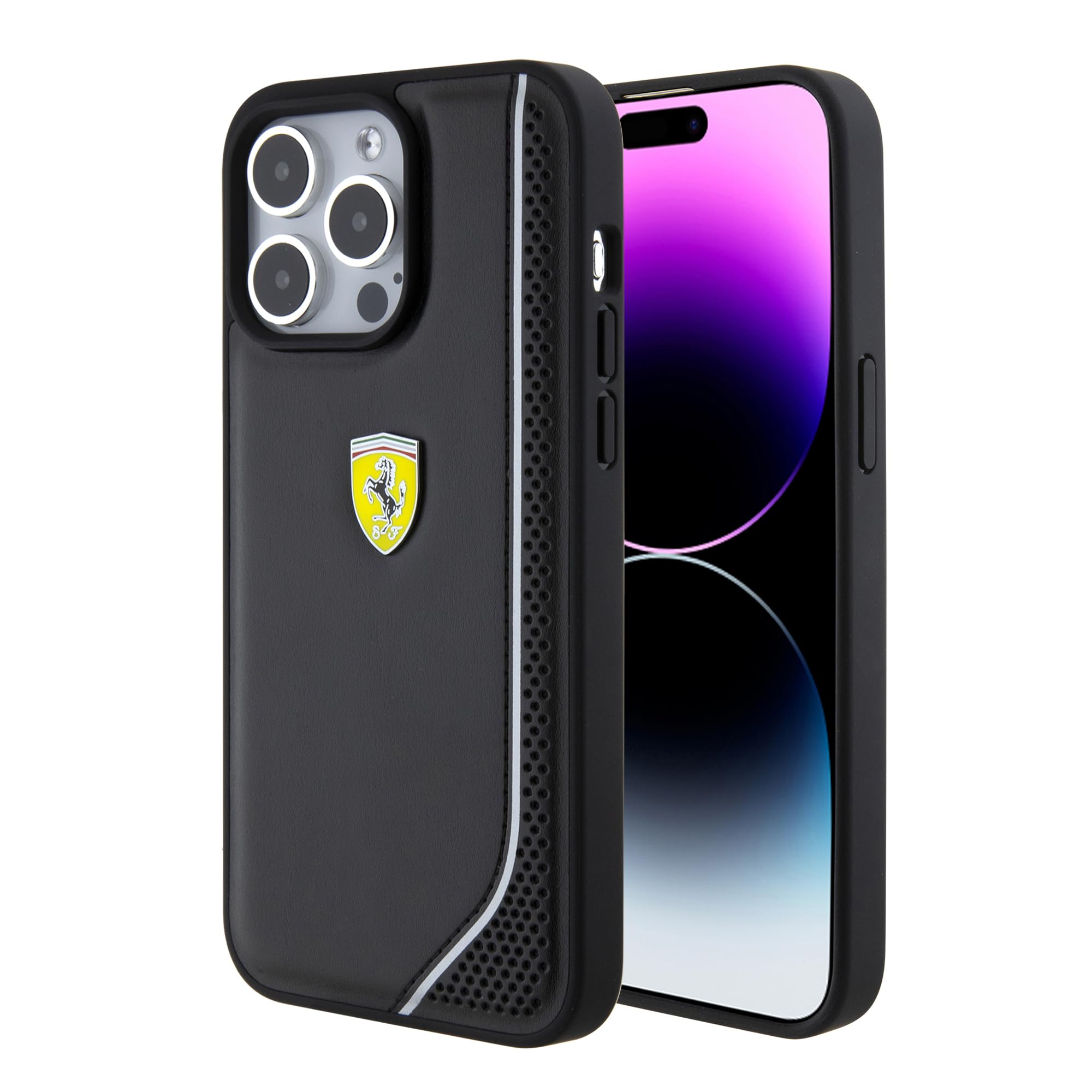 CG MOBILE Ferrari iPhone 15 Pro Max Hardcase-Rückseite - Reflective - Rot (Schwarz)