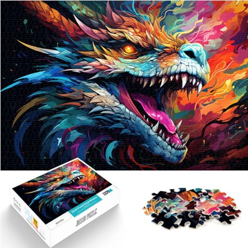 Puzzles zum Zeichnen von Drachen Puzzles 1000 Teile Holzpuzzles Spielzeug Puzzles Lernspiele Stressabbau Puzzles 1000 Stück (50x75cm)