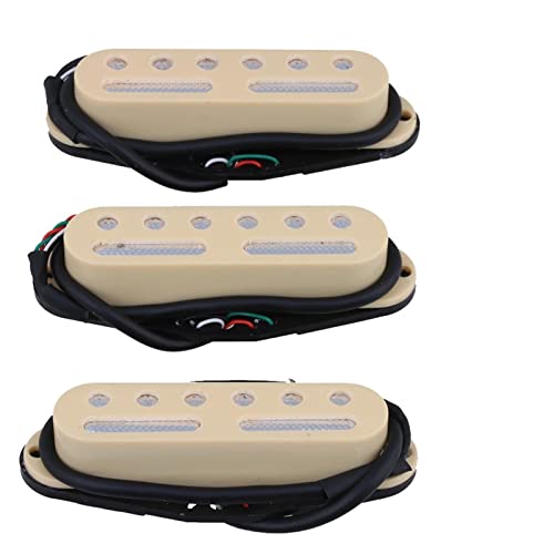 ZENGXUE 3 Stücke Gelber Einzelspulenabholung An Humbucker E-Gitarre Humbucker Tonabnehmer Set