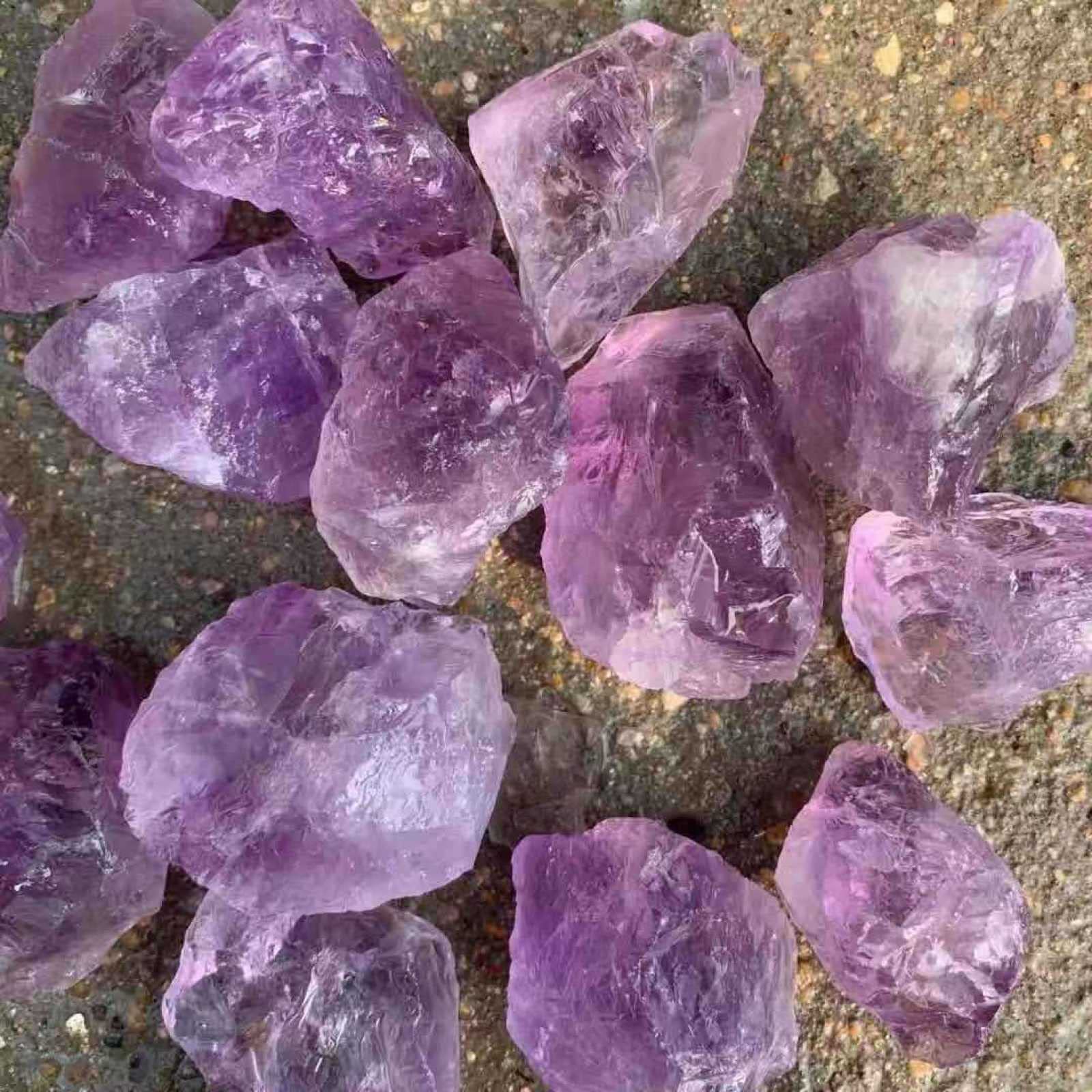 100g Natürliche Amethyst Unregelmäßiger Quarzkristall Edelstein Original Facette Raue Kopier,100g