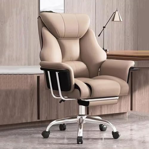 Boss Chair Big and Tall Bürostuhl Gonomic Chefsessel, Drehstuhl mit Rückenlehne, Computerstühle, Gaming-Luxus-Schreibtischstuhl aus Leder mit stabilisierenden Rollen Run forward