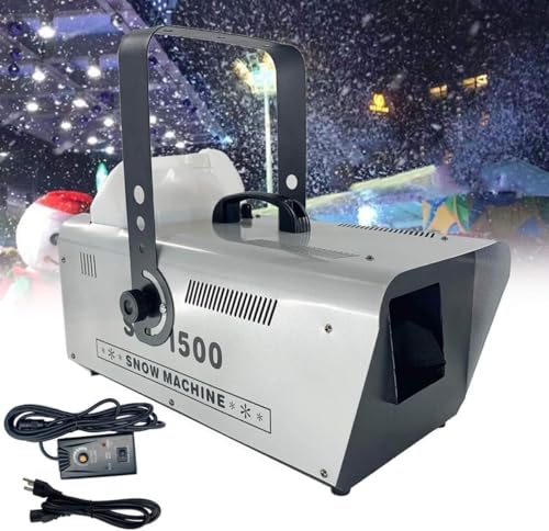 1500-W-Schneemaschine, professioneller Outdoor- und Indoor-Bühnen-DJ-Party-Schneeflocken-Maker mit Controller, perfekt für Bühneneffekte, Weihnachten, Hochzeit, Party