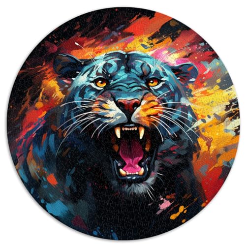 Puzzle-Geschenk, Dschungelpanther für Erwachsene, Puzzle 1000 Teile, 26,5 x 26,5 Zoll, lustiges Puzzle, Geburtstagsgeschenk, Geschenke für oder, Wandkunst