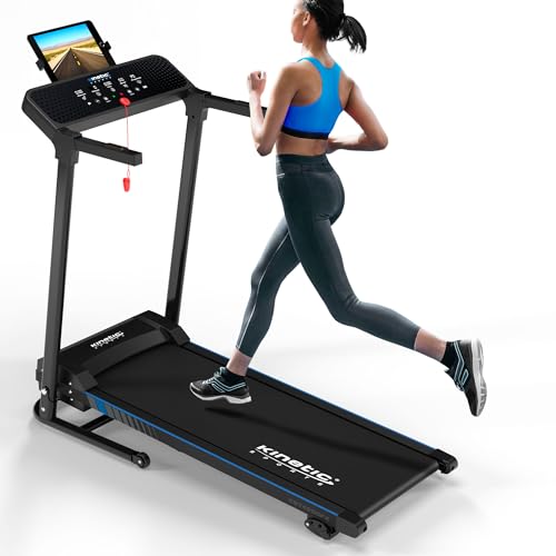 Kinetic Sports KST4600FX Laufband klappbar elektrisch 1100 Watt leiser Elektromotor 12 Programme, bis 120kg, GEH- und Lauftraining, Tablethalterung, bis 12 km/h, Steigung verstellbar