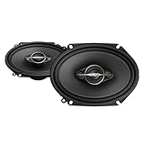 Pioneer TS-A6881F 6 x 8 4-Weg-Koaxial-Lautsprecher Set mit 2 Lautsprechern (je 350 W max., 80 W Sinus), kraftvoller Klang, hoher Wirkungsgrad, 62 mm Einbautiefe, 133 x 191 mm Einbauausschnitt