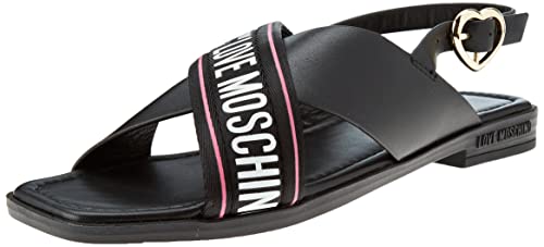 Love Moschino Damen Ja16432g0gix500a Sandale, Schwarz, 37 EU