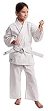 Ippon Gear Club 2 Karate Gi Set Einsteiger Karateanzug Kinder Anzug inkl weißem Gürtel [Größe 190 I Schnürbund I 220gr/m² (8 oz) Stoffdichte] weiß