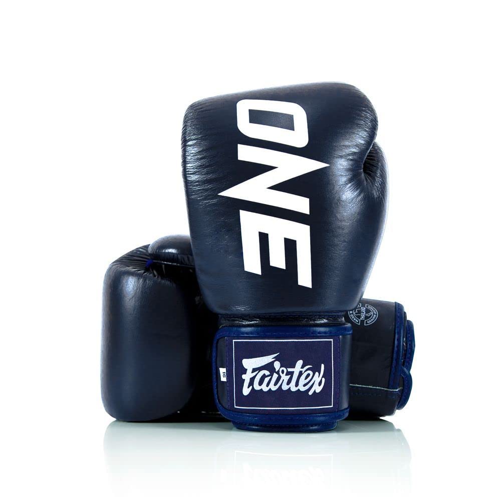 Fairtex BGV1 ONE Muay Thai Boxing Sparring Gloves (Blue, 14 oz)