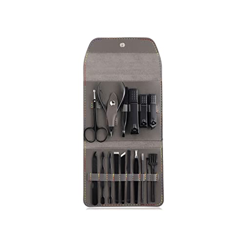 BONAD Zehennagelknipser 16-teilige Nagel-Klipper Set tragbarer Nagelsatz Persönliche Pflegepediküre Set Hohe Kohlenstoffstahl Schönheits-Set Nagelknipser-Set (Color : B-16-piece Set)