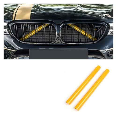 Frontgrills Für F10 F11 F02 F30 F32 F44 Serie Auto Sport Styling Dekoration Abdeckrahmen F20 F21 F22 F23 Kühlergrill Zierleisten Front Bumper Grille(Yellow)