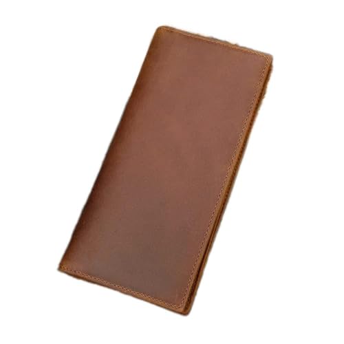 NEWNAN 1 Stück Herren-Geldbörse, handgefertigt, lässig, lang, Multi-Karten-Geldbörse, Business-Kratzgeldbörse für Herren (Farbe: A, Größe: 18,5 x 2 x 9 cm)