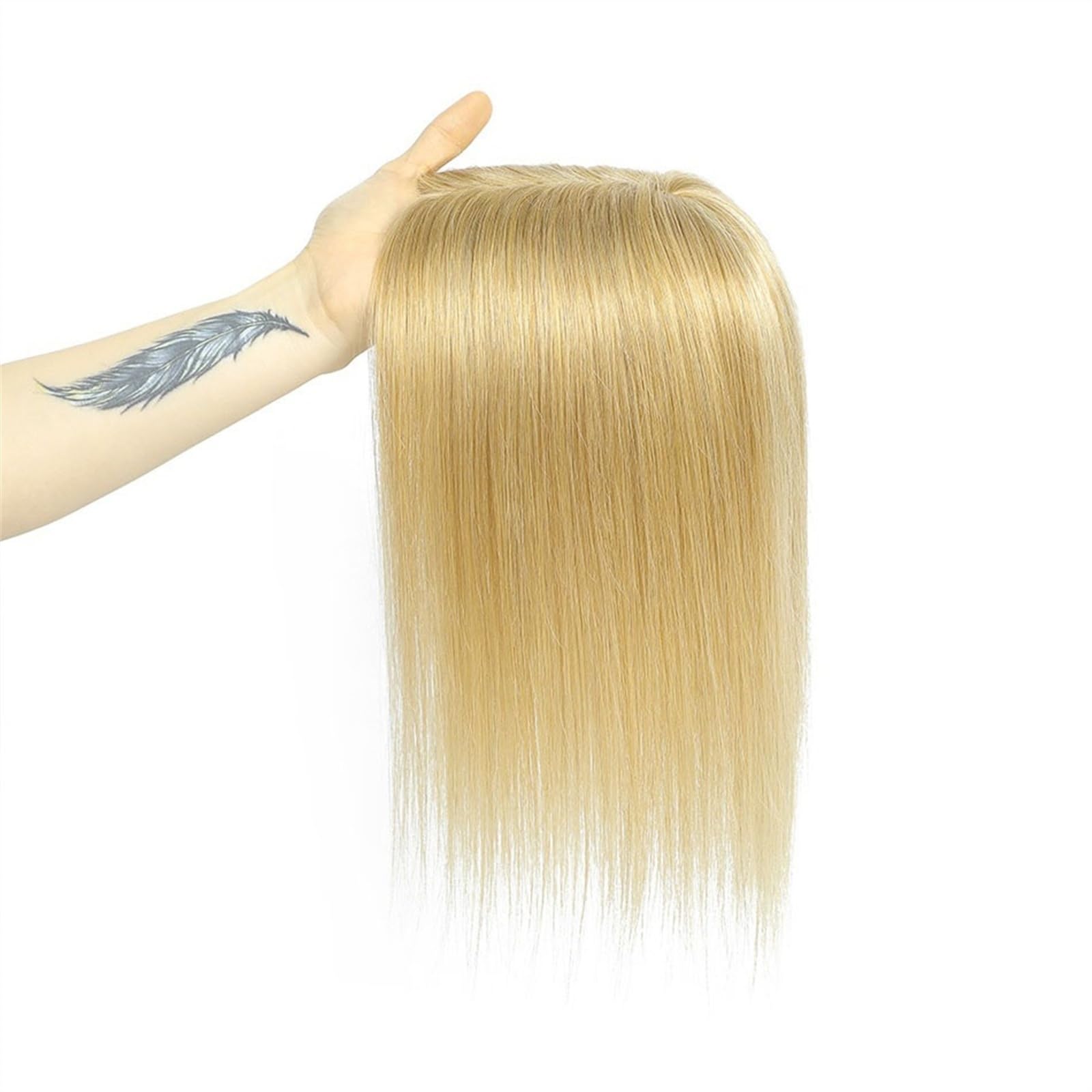 Haartopper für Frauen Haar-Topper for Frauen, Echthaar, Spitzen-Basis-Topper, 25,4–45,7 cm, brasilianisches Haar, glatte Haarteile, Clip-in-One-Piece-Haarverlängerungen for dünner werdendes Haar Haart