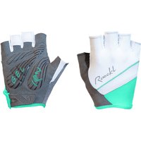 Roeckl Denice Handschuhe Damen White/Turquoise Handschuhgröße 7,5 2021 Fahrradhandschuhe