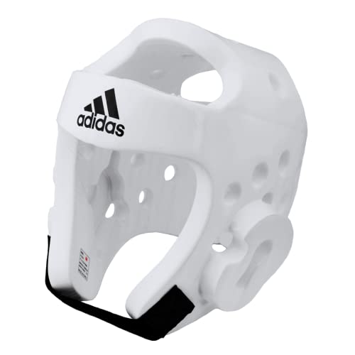 adidas WT Taekwondo Martial Arts Dipped Foam Head Guard Protector Kopfschutz, weiß, m