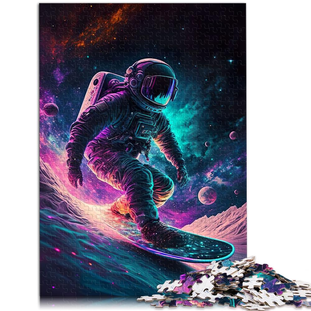 Puzzle „Space Surfer“ 1000 Teile Puzzle für Erwachsene Holzpuzzle Jedes Teil ist einzigartig – Anspruchsvolles Familienspaßspiel 1000 Teile (50 x 75 cm)