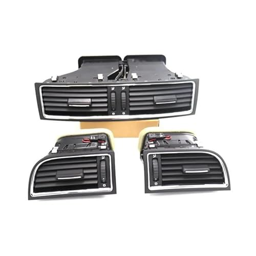 GLILAR Lüftungsgitter Vorne Kompatibel Mit Skoda Für Superb 2 MK2 3T 2009–2015 Auto-Front-Armaturenbrett, Klimaanlage, AC-Entlüftungsgitter, Auslass, Komplette Montage 3T0819701 3T0819702(1 Set)