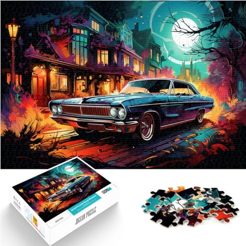 Puzzlespiel „Auto in Flammen“, Puzzle für Erwachsene, 1000 Teile, Holzpuzzle, Familienspiel, Stressabbau, schwieriges Herausforderungspuzzle, 1000 Teile (50 x 75 cm)