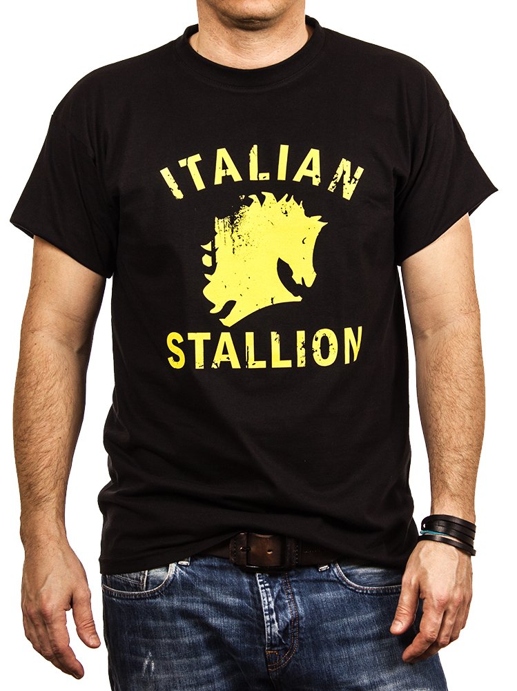 Rocky Balboa T-Shirt für Herren Italian Stallion schwarz Görße XXXL